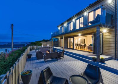 Boscarne, large holiday cottage with hot tub and sea views by Portmeor Beach in north Cornwall | St Ives Coastal Holidays