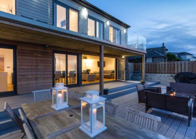 Boscarne, large holiday cottage with hot tub and sea views by Portmeor Beach in north Cornwall | St Ives Coastal Holidays